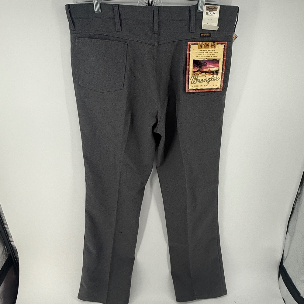 Wrangler‎ Wrancher Boot Jeans 40x34 Mens Heather Grey 82HG Made in USA NWT - Picture 3 of 9